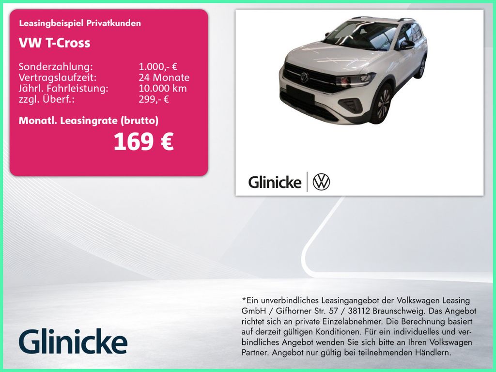 T-Cross GOAL 1.0 TSI Nav/AppCon/LED/SHZ/ACC/16"