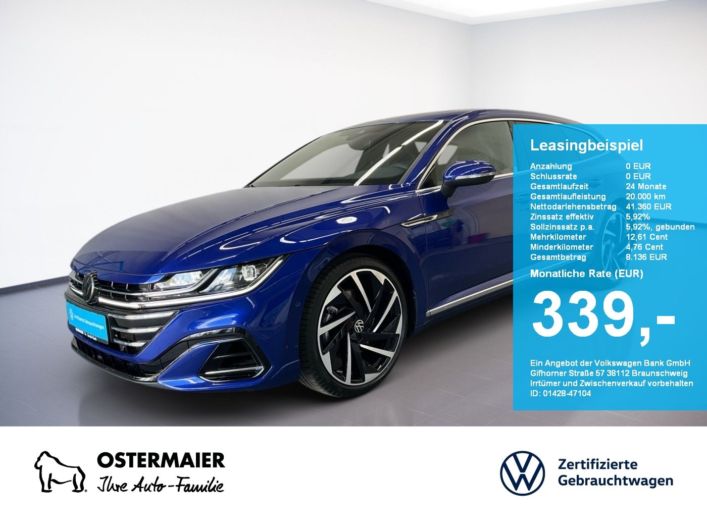 Volkswagen Arteon Shootingbrake R-LINE 2.0TSI 280PS NP.81T