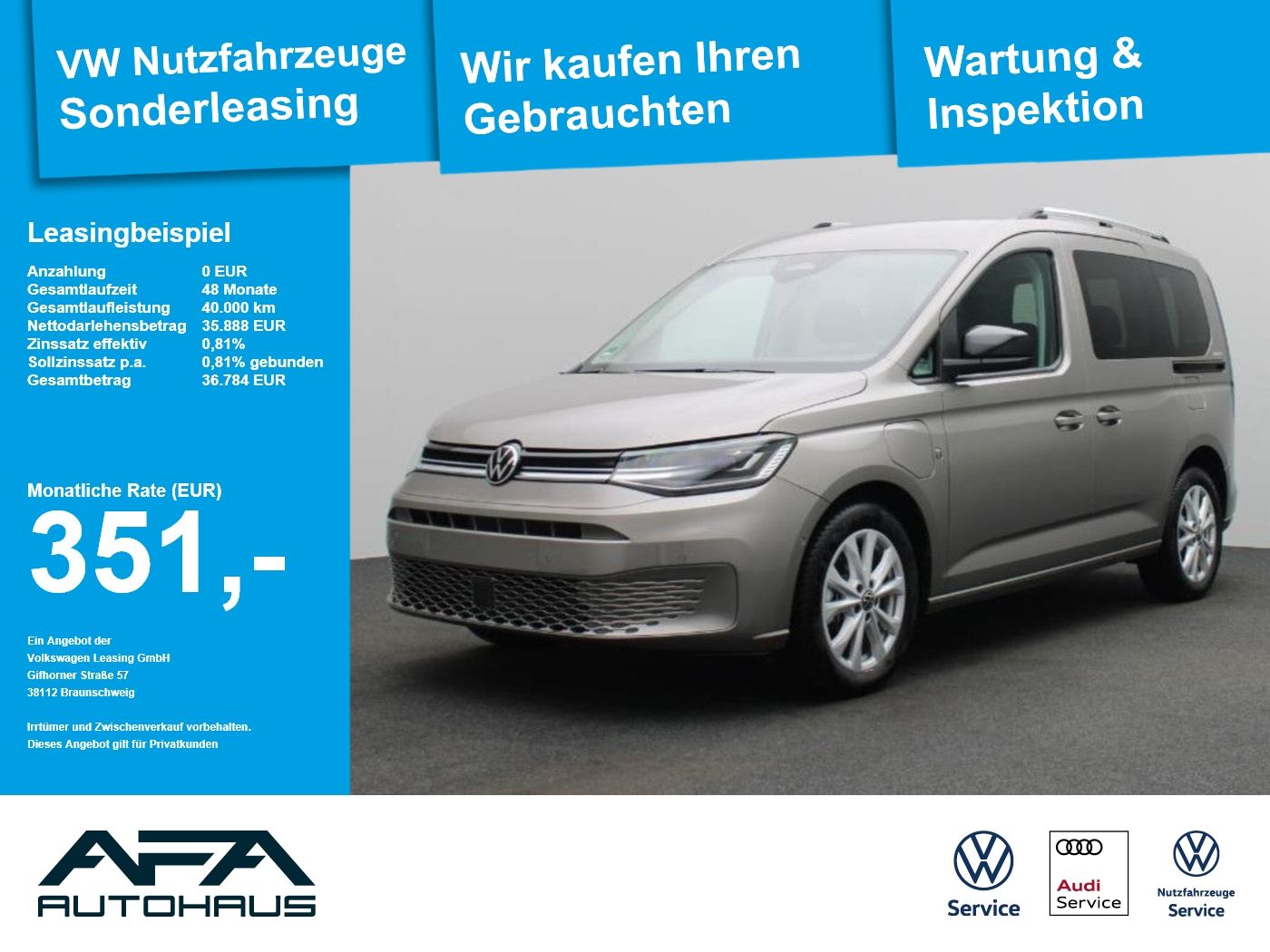 Volkswagen Caddy 1.5 eHybrid ENERGY DSG LED*Navi*AHK*RFK