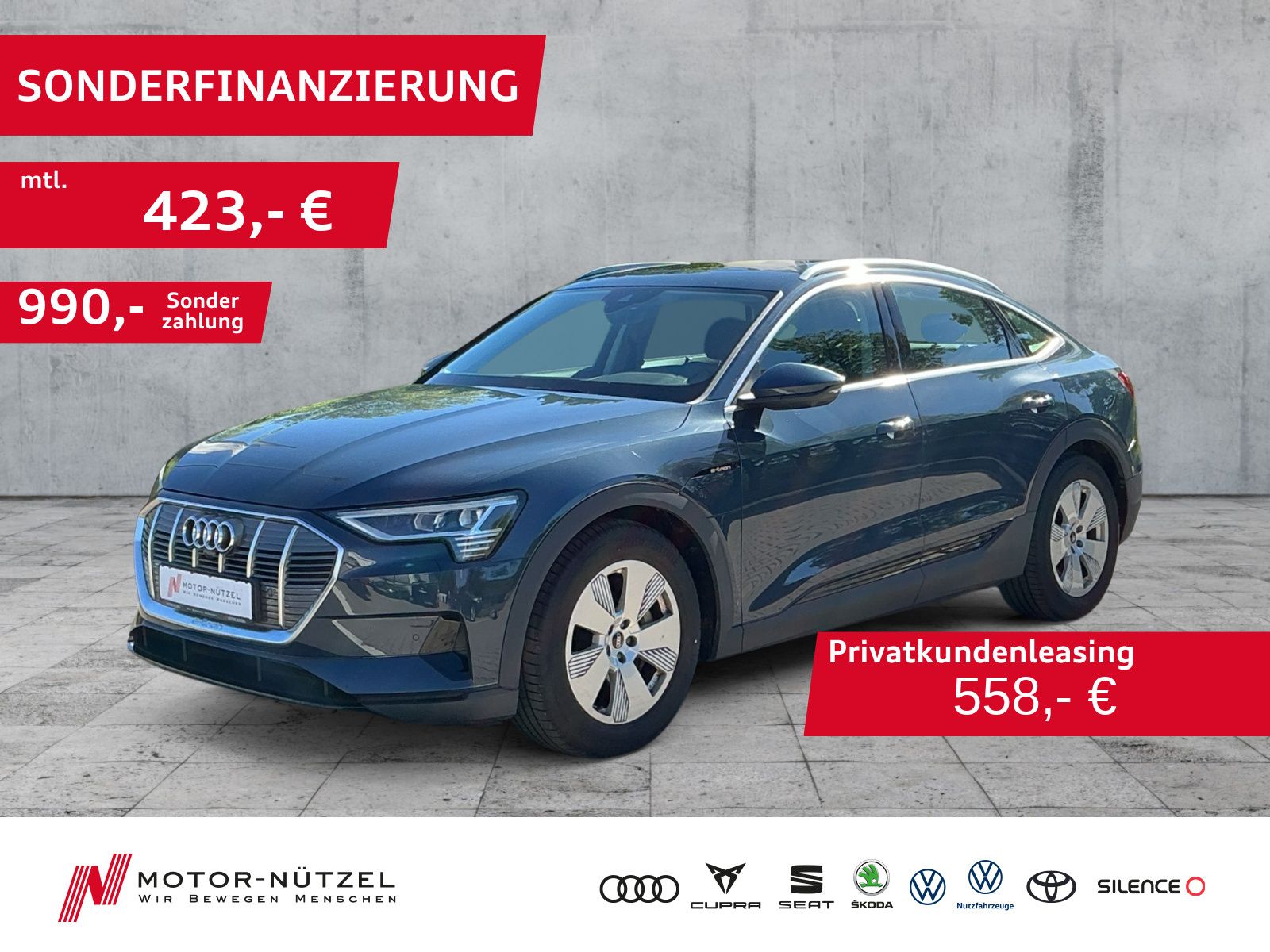 Audi e-tron Sportback 55 QU LED+NAV+AHK+PANO+ACC+360°