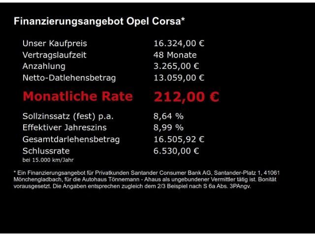 Corsa F FACELIFT BASIS+LED+RÜCKFAHRKAMERA+SITZHE