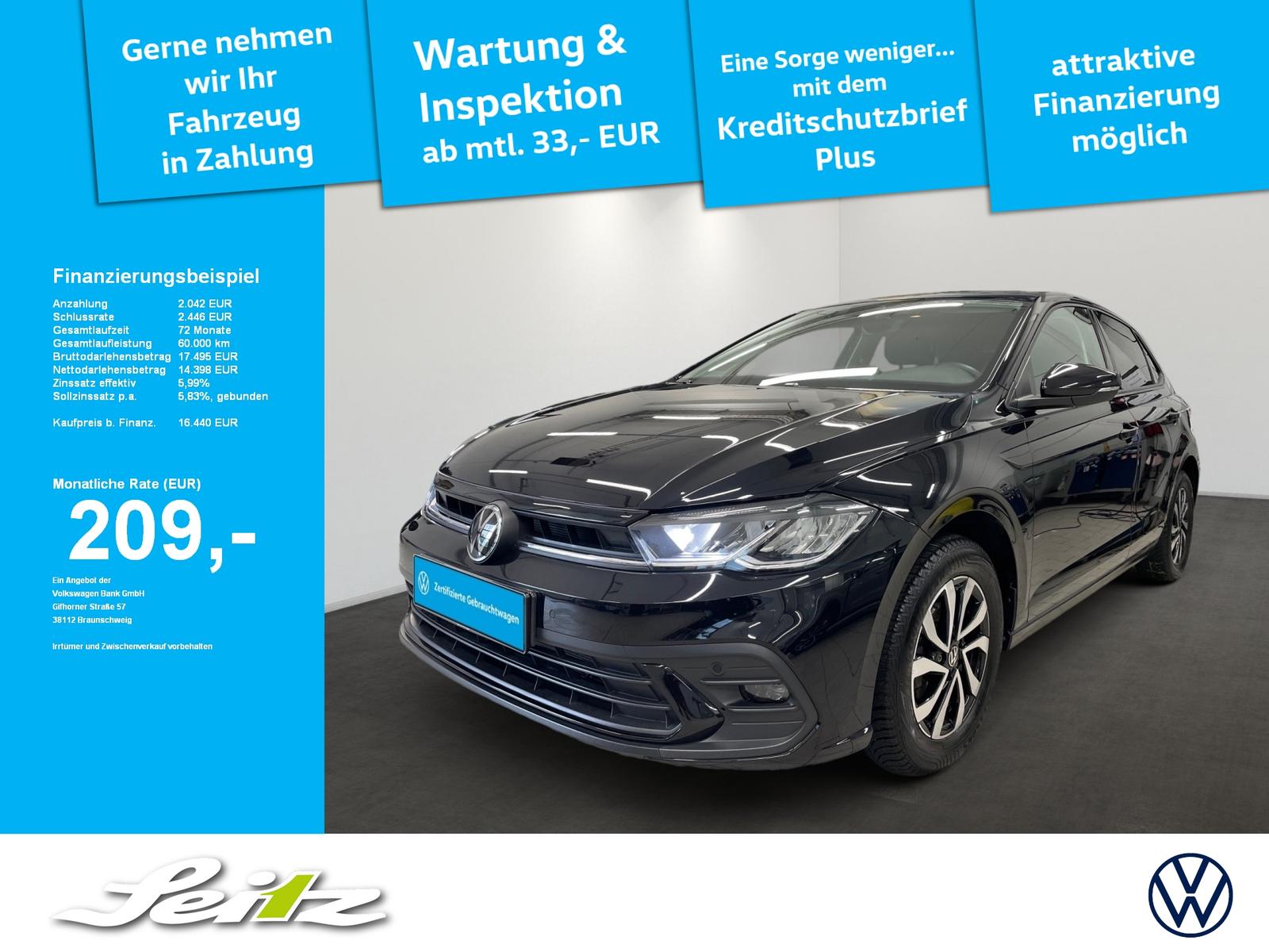 Volkswagen Polo VI 1.0 TSI Active *AHK*PARKSENSOR*LED*
