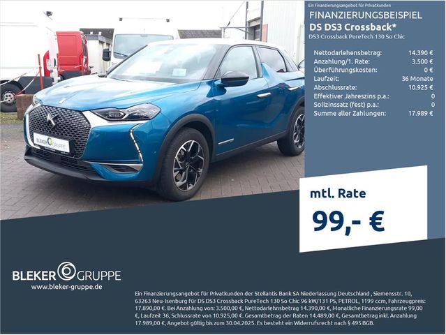 DS Automobiles DS3 Crossback PureTech 130 So Chic