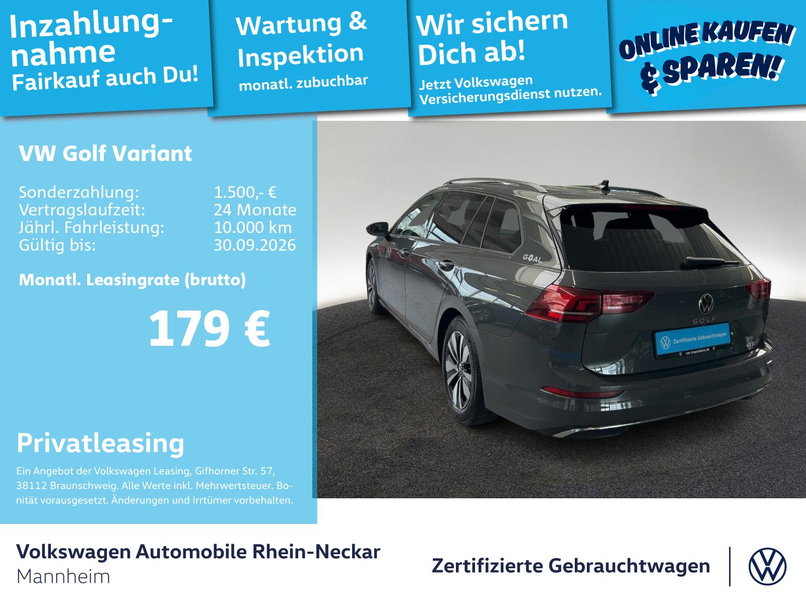 Volkswagen Golf VIII Variant 1.5 eTSI GOAL DSG Navi AHK Kam foto 2