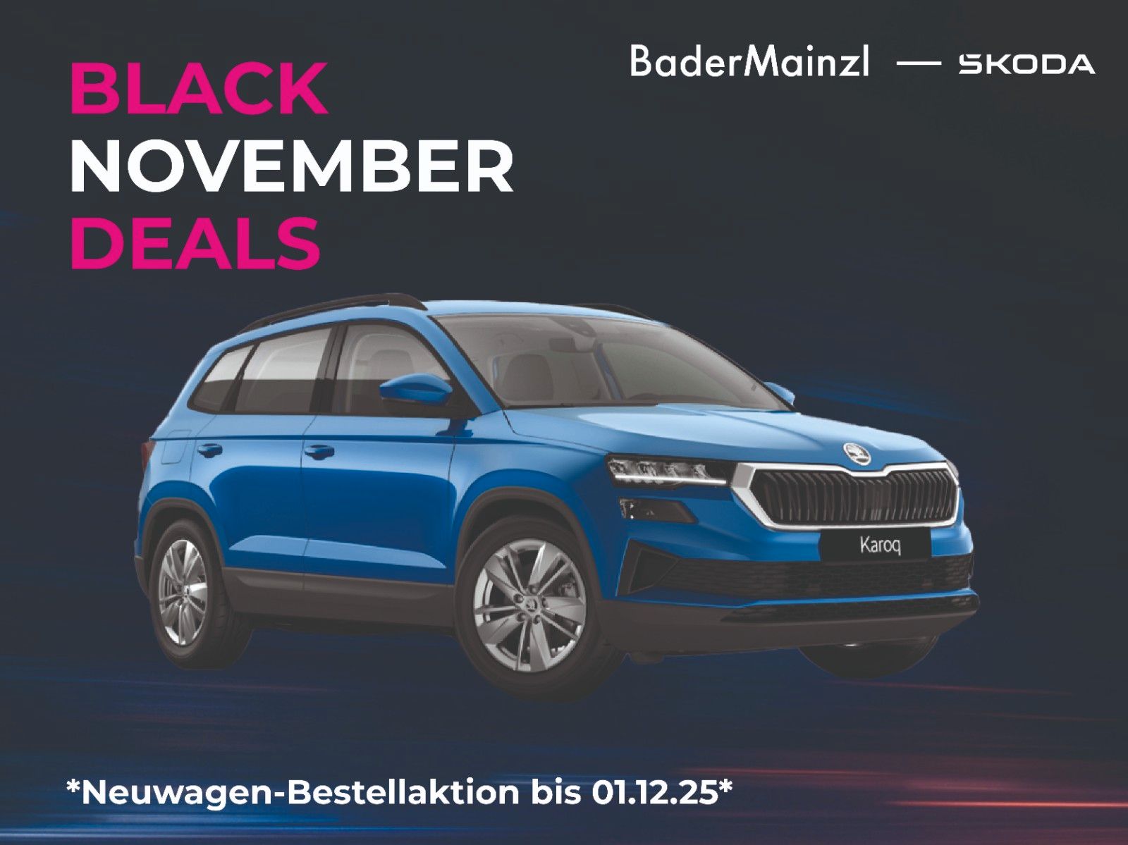 Skoda Karoq Sel. "Black-Week" AKTION BaderMainzl!
