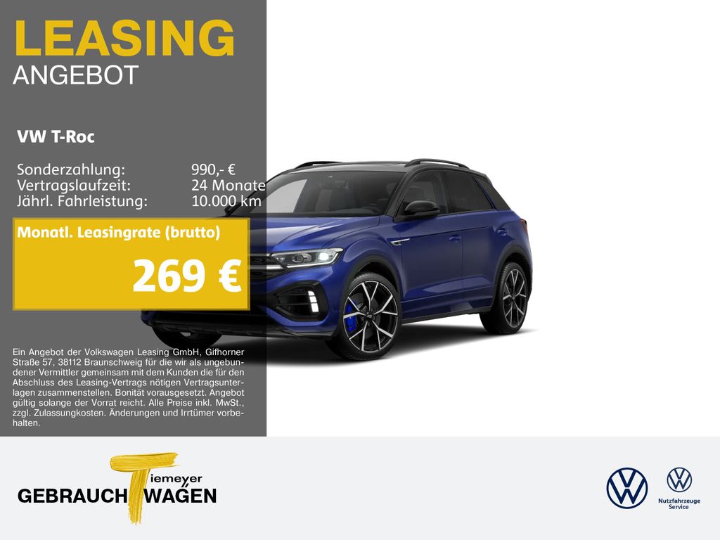 Volkswagen T-Roc R BLACKSTYLE PANO LEDER TITAN AHK DCC