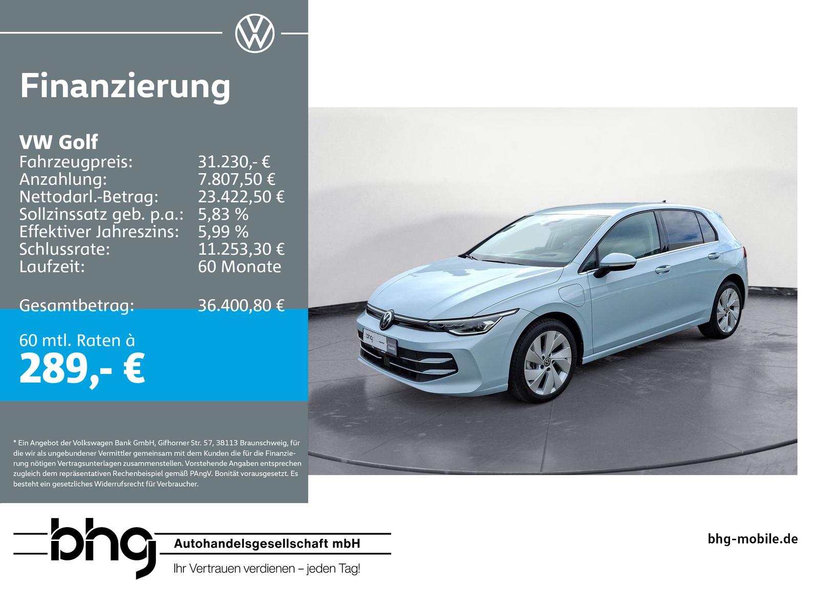 Volkswagen Golf 1.5 eHybrid DSG STYLE