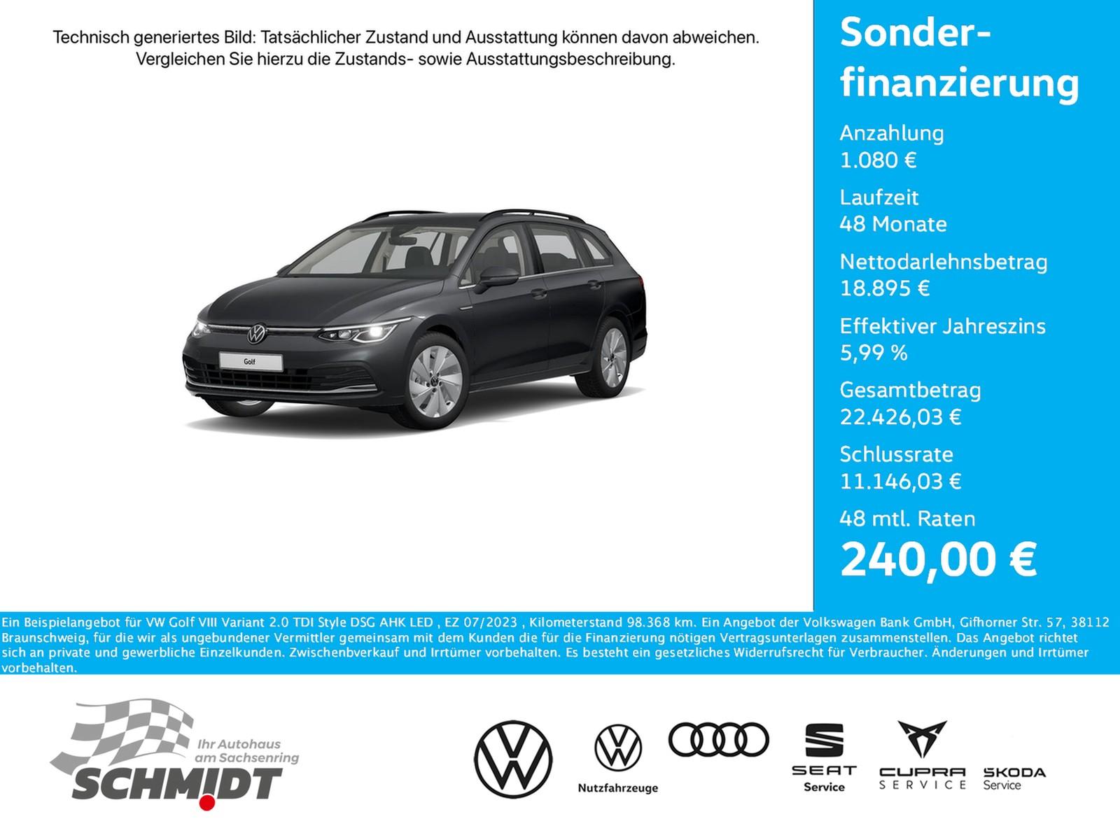 Volkswagen Golf VIII Variant 2.0 TDI Style DSG AHK LED, миниатюра 24