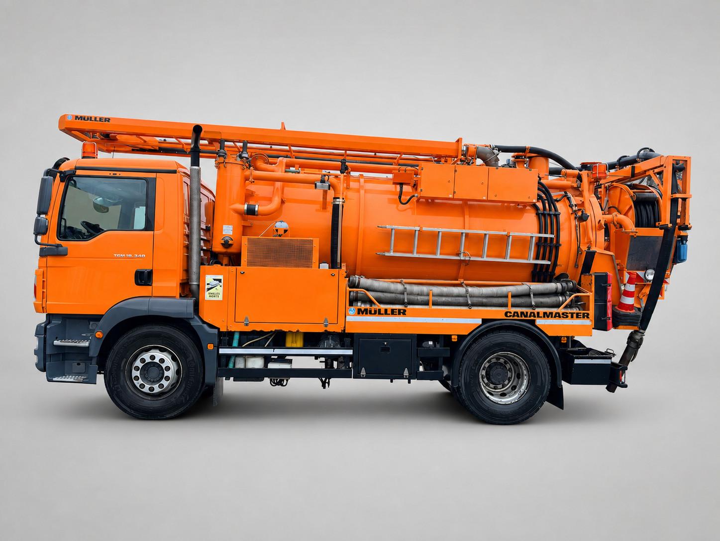 MAN TGM 18.310 4x2 Müller 8m³ HD-KOMBI Saug u.Spül