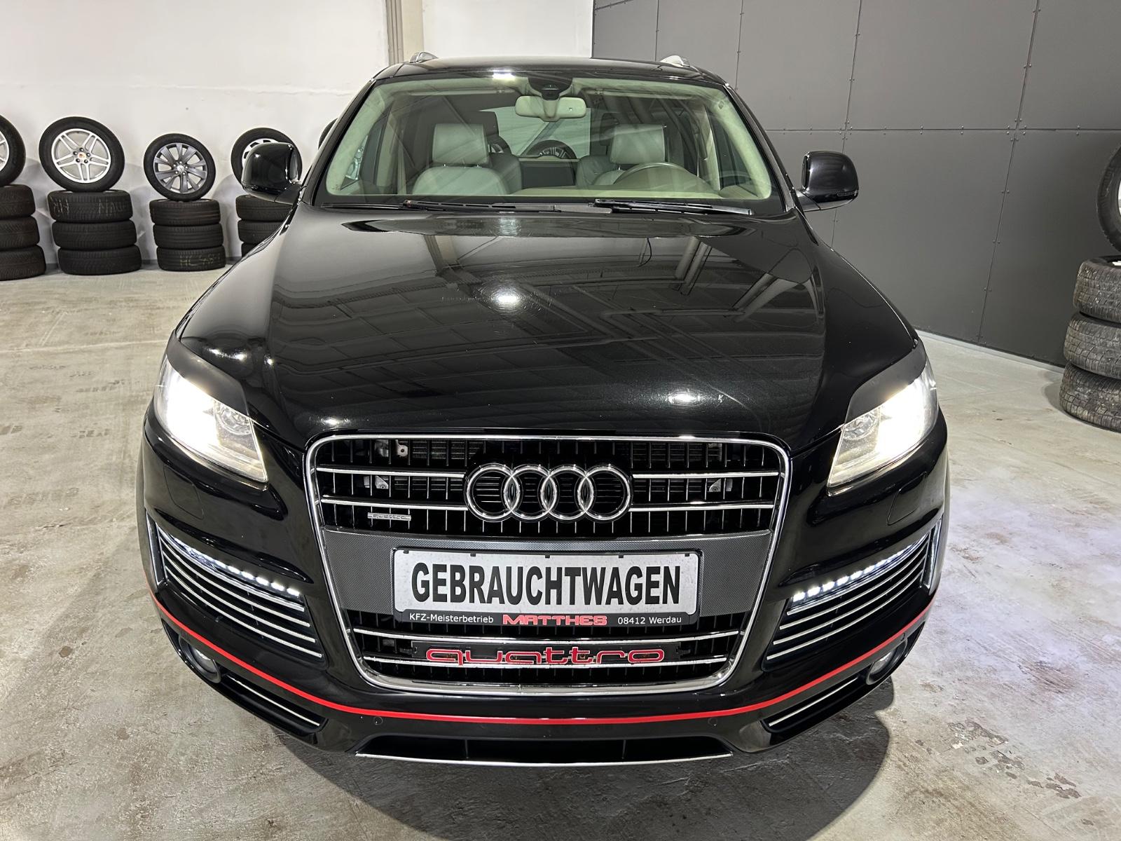 Audi Q7 4.2 TDI V8 quattro S line | 326 ch | BVA | 4 places individuelles | Cuir beige | Suspension pneumatique | GPS | Accès sans clé