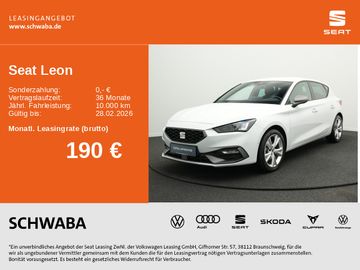 Seat Leasingangebot: Seat Leon FR 1.5 eTSI DSG *LED*ACC*PDC*R-KAM*LANE*17"