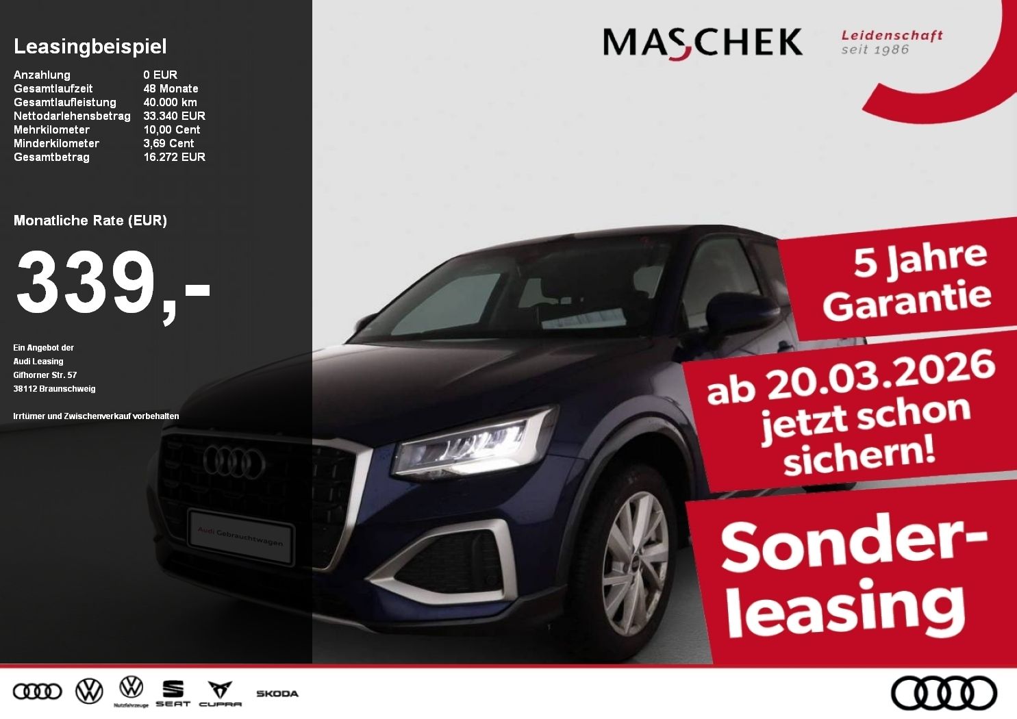 Audi Q2 Advanced 35 TDI Naviplus RearView Sitzh. VC