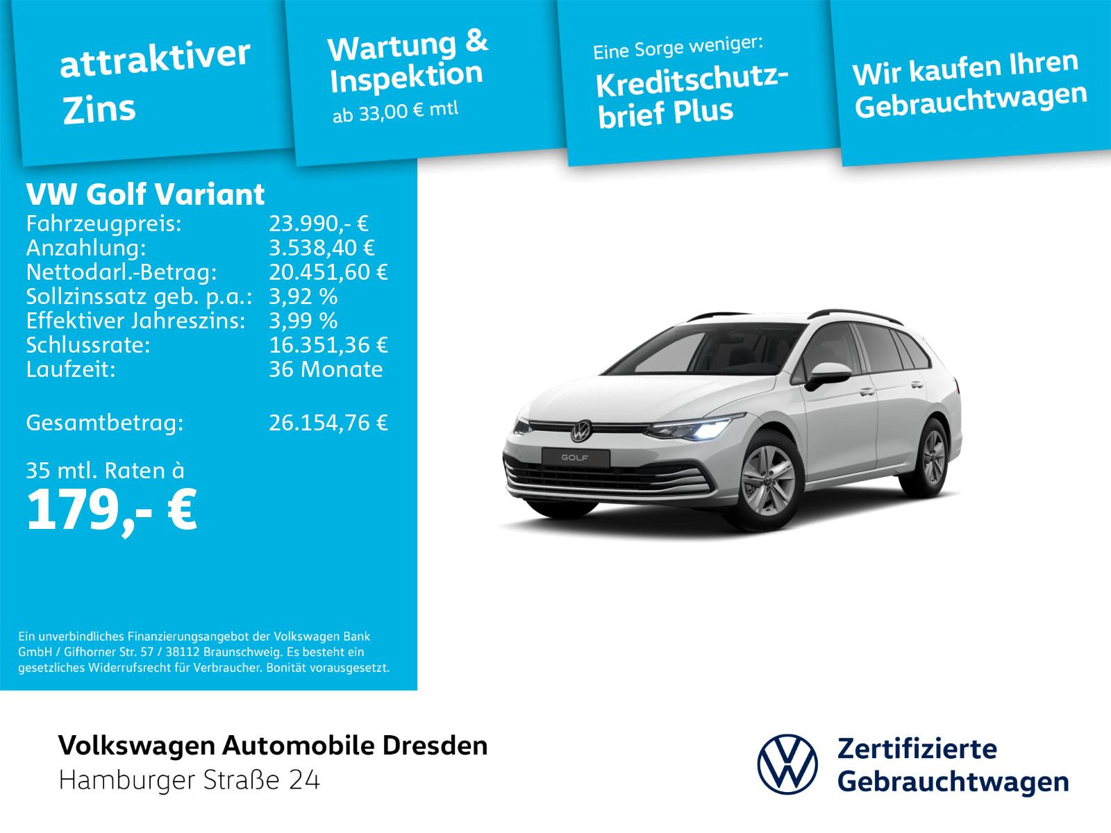 Volkswagen Golf VIII Variant Life 1.5 eTSI DSG LED KAM TRAV