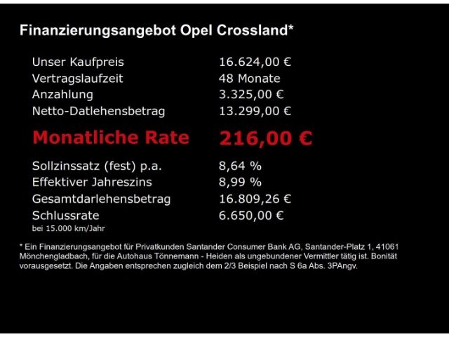 Crossland EDITION+NAVI+SITZ-/LENKRADHEIZUNG+PARK