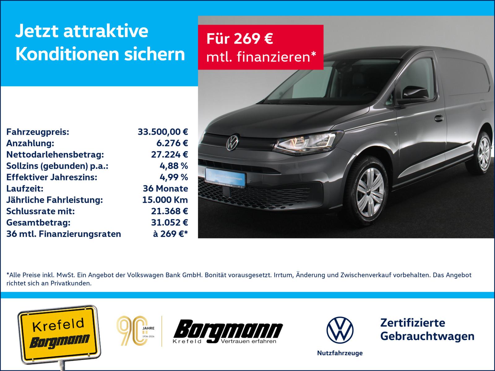 Volkswagen Caddy 2.0 TDI Cargo Maxi KAMERA SHZ PDC KLIMA