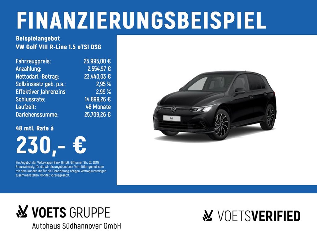 Golf VIII R-Line 1.5 eTSI DSG LED+REARVIEW+NAVI