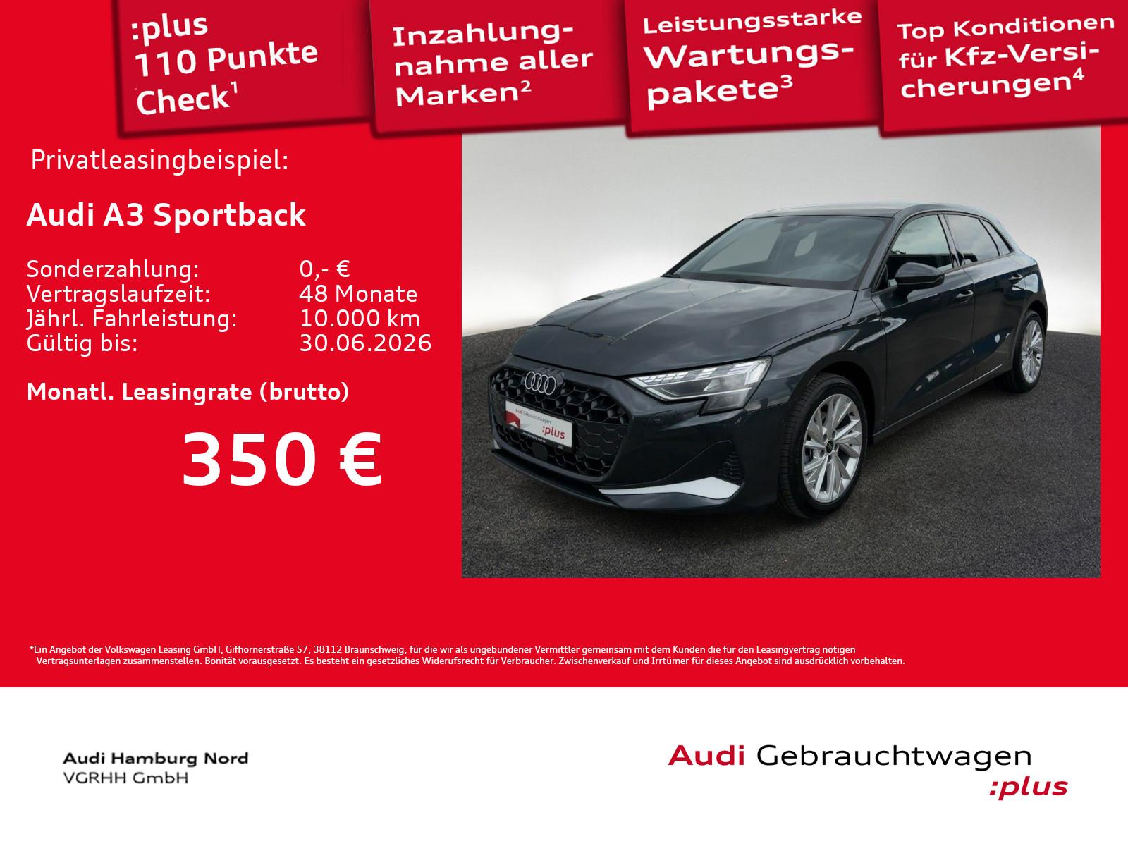 Audi A3 Sportback 30 TFSI S tronic HeadUp AHK Pano
