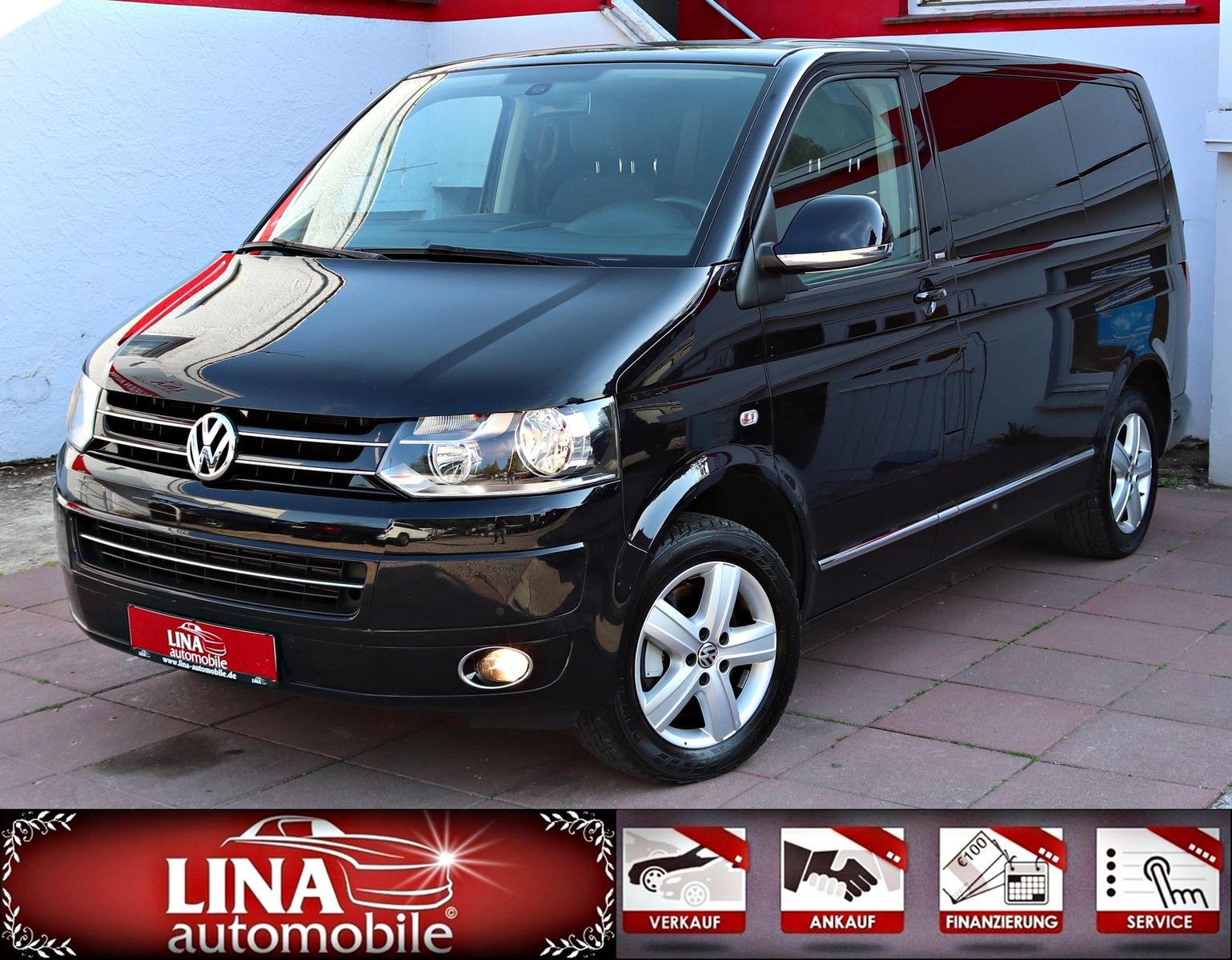 Volkswagen T5 Multivan 2014, 2.0D dīzelis, Automāts, Furgons, Melns — Latvijā