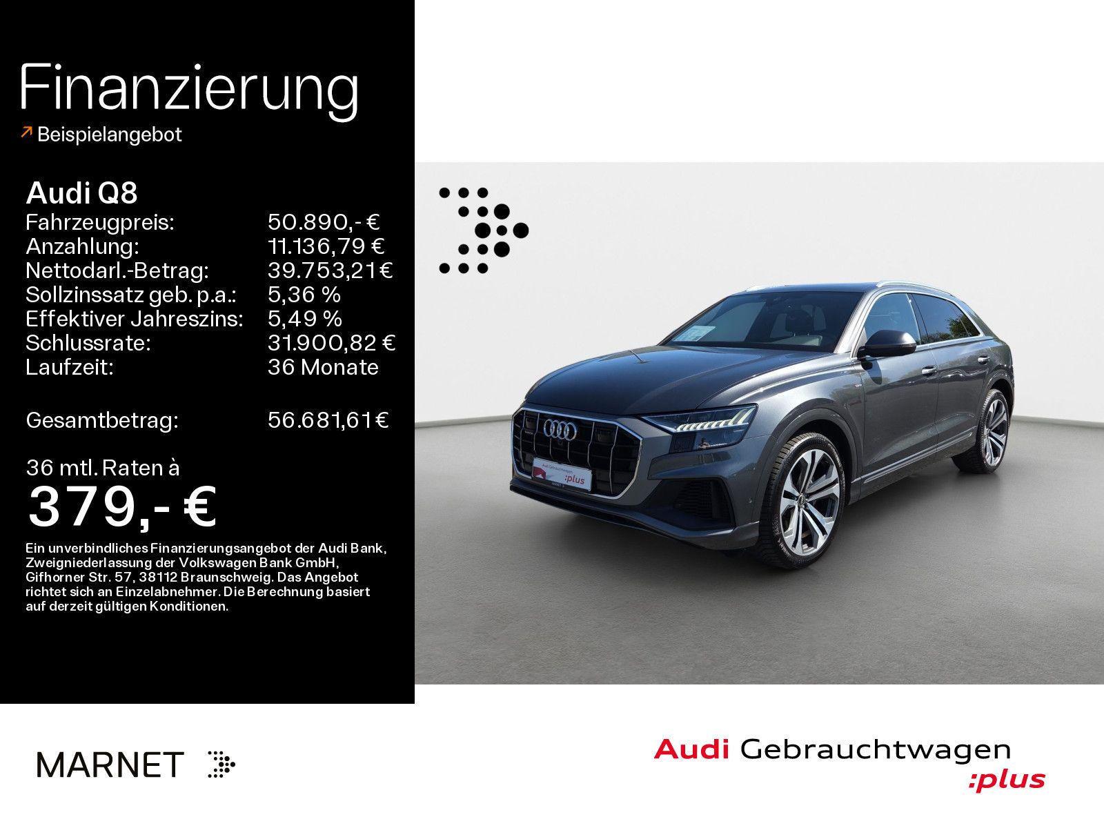 AUDI Q8 SUV 55 TFSI quattro*S line*AHK*Tour*HD Matrix
