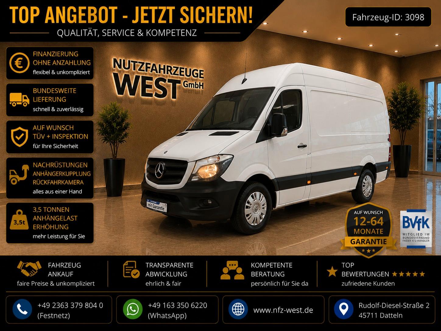 Mercedes-Benz Sprinter 313/316 CDI*Hoch+Lang*AHK=3.500Kg*