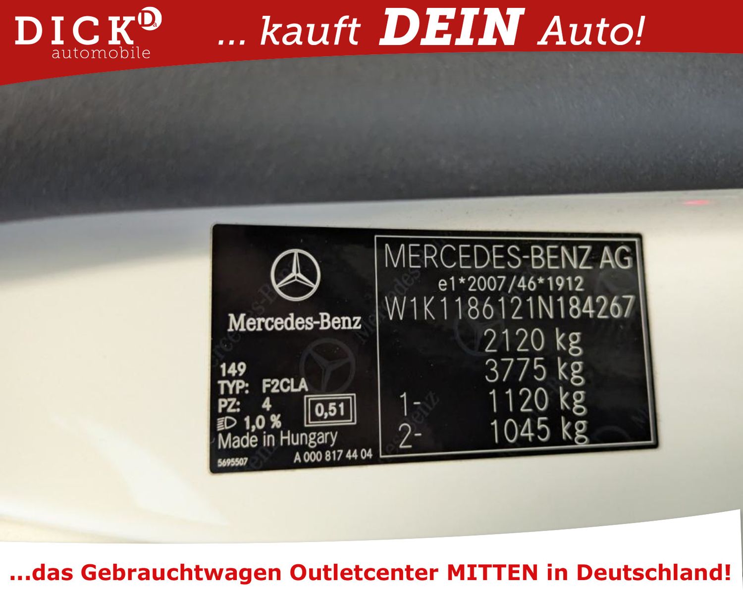 Fahrzeugabbildung Mercedes-Benz CLA 200d SB 8G-DCT LED/NAV/VIRTU/HIFI/SHZ/AHK/8F