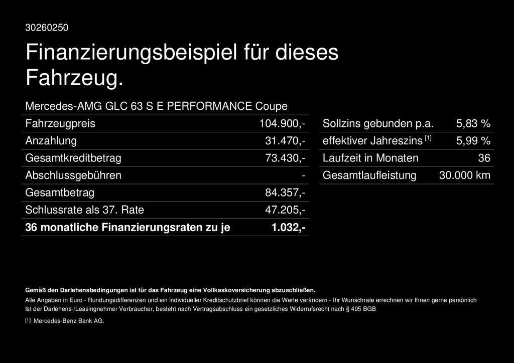 Fahrzeugabbildung Mercedes-Benz GLC 63 S E PERFORMANCE Coupe Edition1 ActiveRide