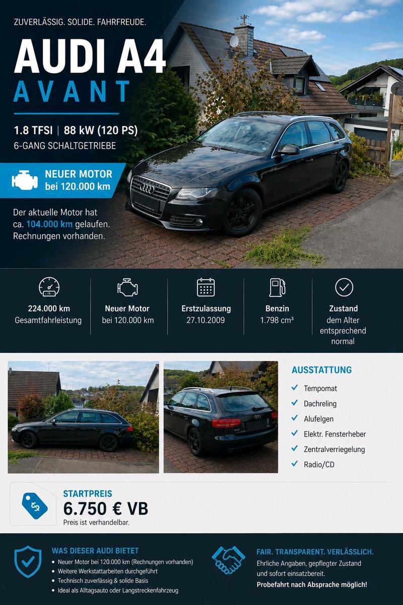 Audi A4, 2009