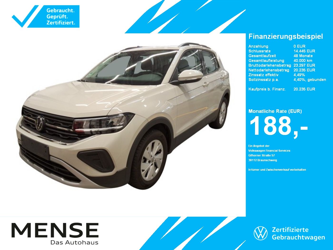 Volkswagen T-Cross 1.0 TSI Life CarPlay|ACC|LED|Navi|KlimaA