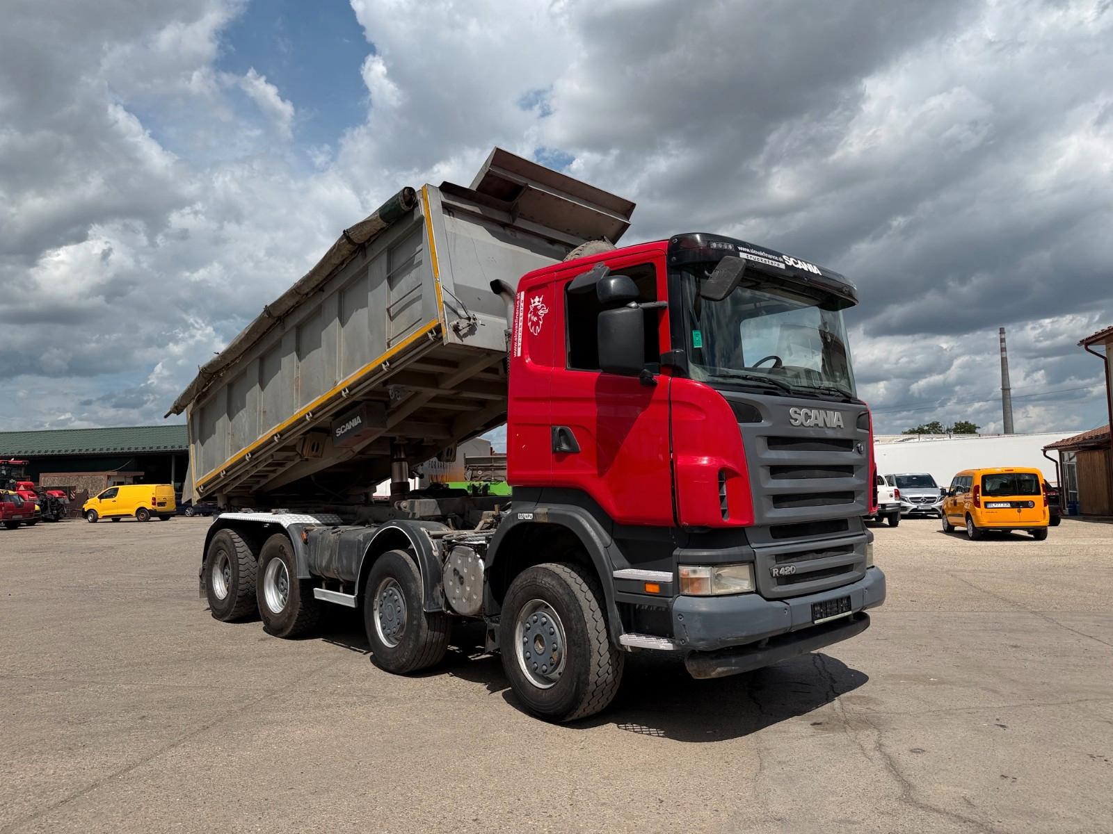 Scania R420 CB threesided kipper 8x6, 17m3, E4 vin 587