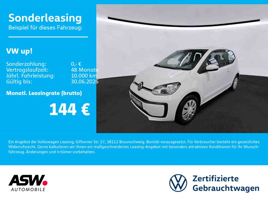 Volkswagen up! move up! 1.0 MPI Klima RFK GRA PDC