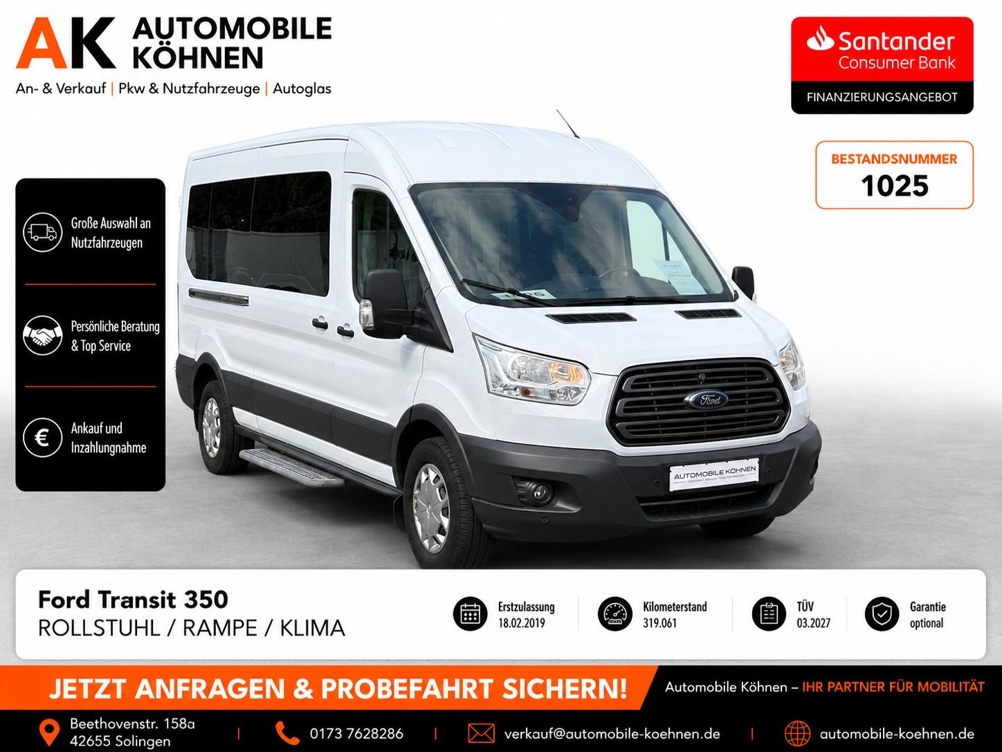 Ford Transit 350 L3H2 / RAMPE / ROLLSTUHL / KLIMA 