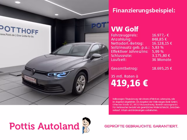 Volkswagen Golf 1.5 TSI LIFE PANO KAMERA SITZHZG IQ.LIGHT