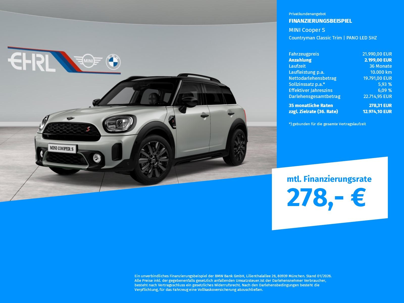 MINI Cooper S Countryman Classic Trim | PANO LED SHZ