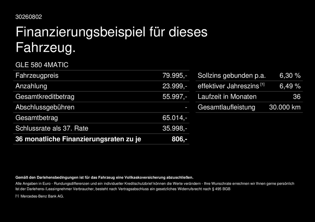 Fahrzeugabbildung Mercedes-Benz GLE 580 4M Pano Airmatic Sitzklima HUD Burm AHK