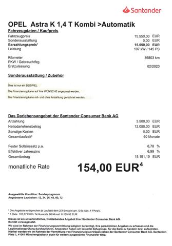 Fahrzeugabbildung Opel Astra K Sports Tourer 1.4 T >AUT/LED/NAVI/PDC