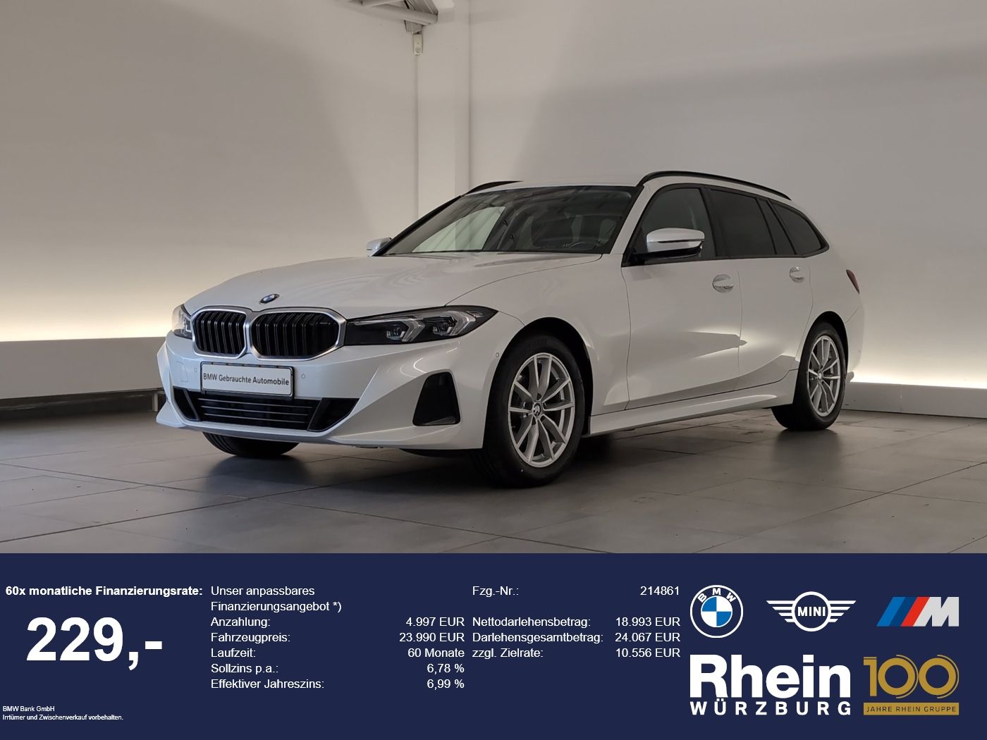 BMW 318d Touring Navi/LED/AHK/RFK/PDCvo+hi Navi/LED/