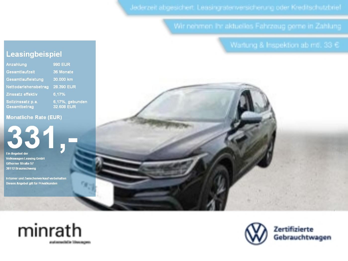 Volkswagen Tiguan Allspace Life 2.0 TDI DSG AHK+NAV+360+HaK