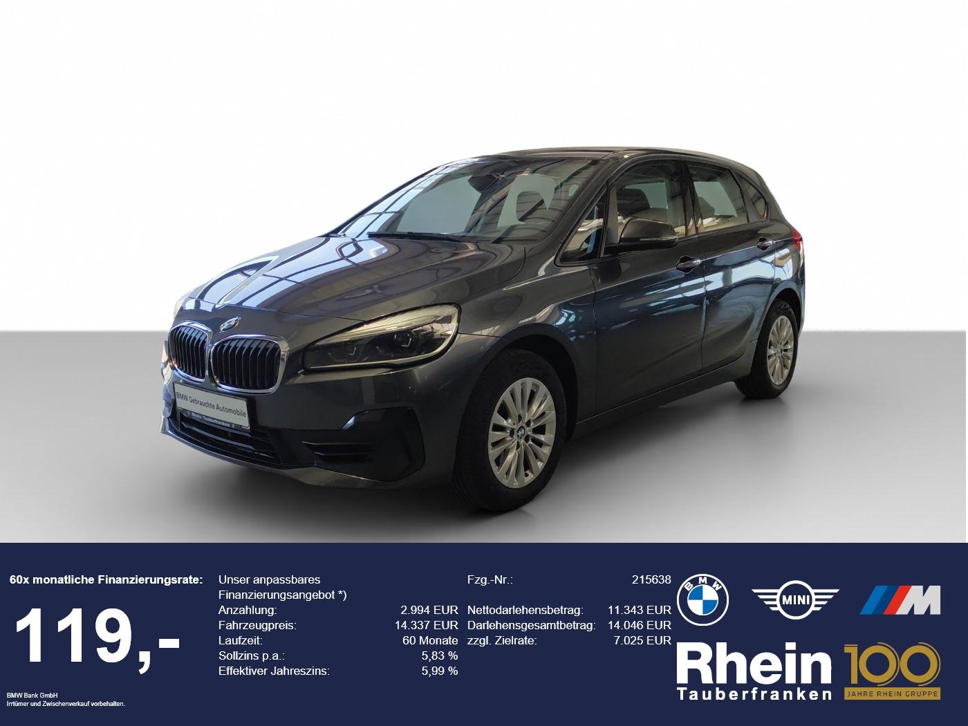 BMW 218i Active Tourer LED/NAVI/PDC/TEMP/SH/H-Klappe