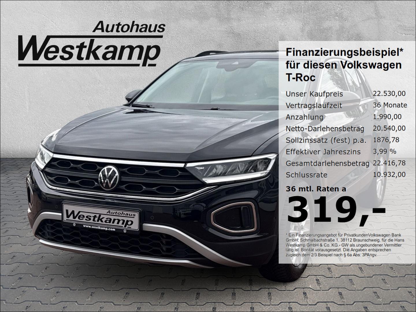 Volkswagen T-Roc Life 1.5 TSI Anh.Kpl. Ganzj.Reifen Led