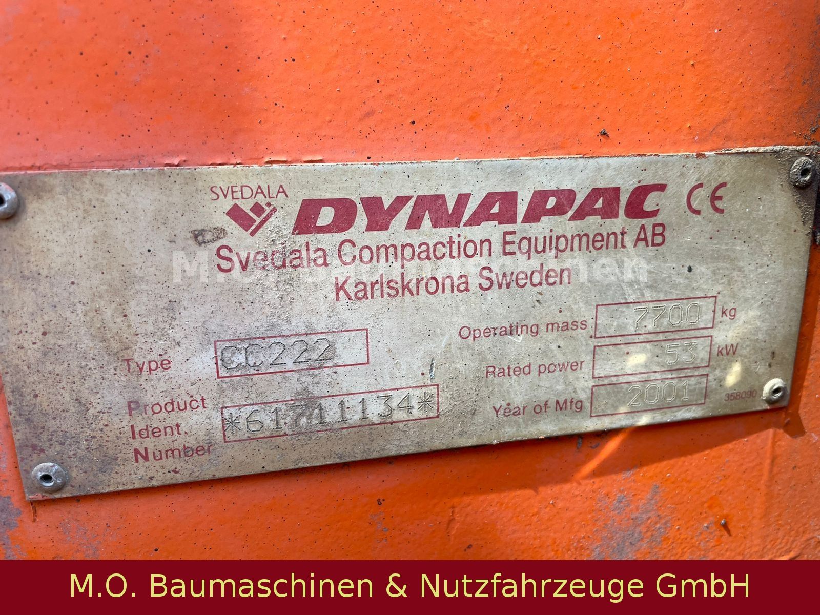 Fahrzeugabbildung Dynapac CC 222 / Walze / 7,7 T /