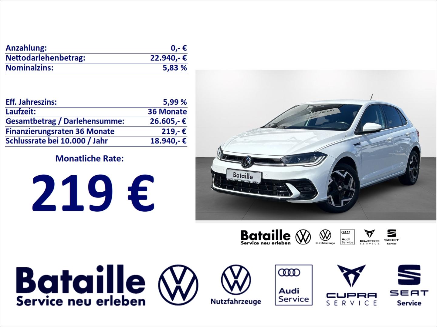 Volkswagen Polo 1.0 TSI R-Line Navi Kamera IQ.Light ACC