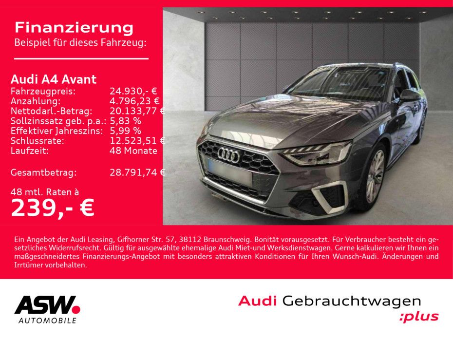 Audi A4 Avant S line 30 TDI NAVI LED AHK GRA SHZ VC foto 2