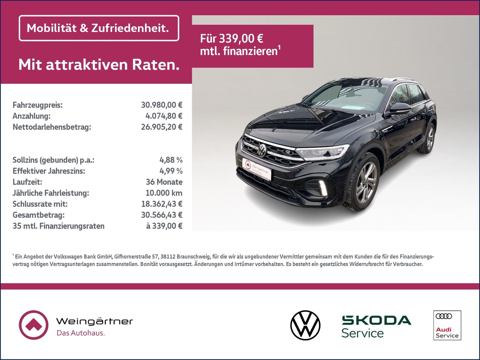 T-Roc 2.0 TSI R-Line 4Motion, ACC, Navi, LED DSG
