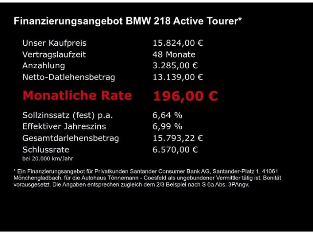 218 Active Tourer ADVANTAGE TDI AT+LED+NAVI+HEAD
