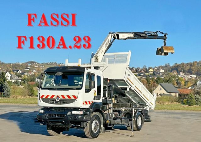 Renault KERAX 370* KIPPER 4,70m * FASSI F130A.23 + FUNK