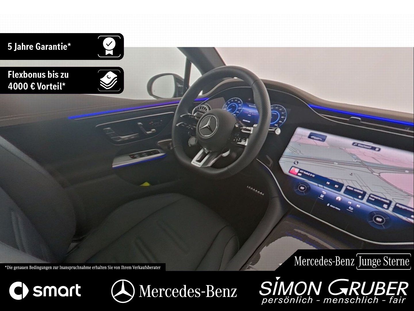 Fahrzeugabbildung Mercedes-Benz EQE 43 4M AMG NightII Carbon Airmatic HUD Hyper