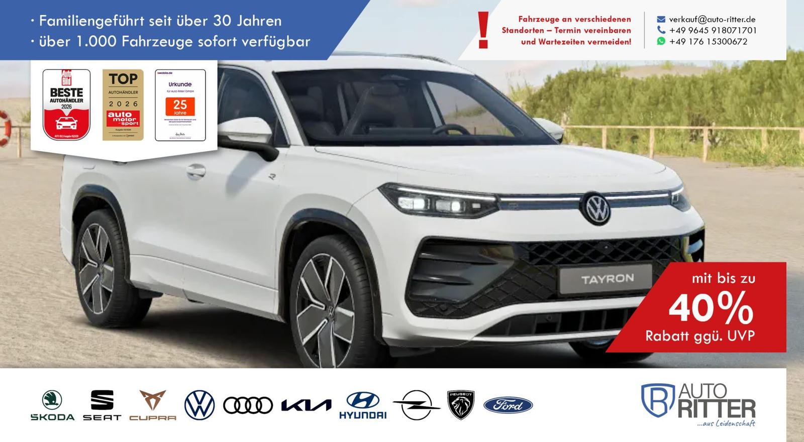 Volkswagen Tayron R-Line ACC|Stand-Hzg|AHK|RFK|PANO|Matr...