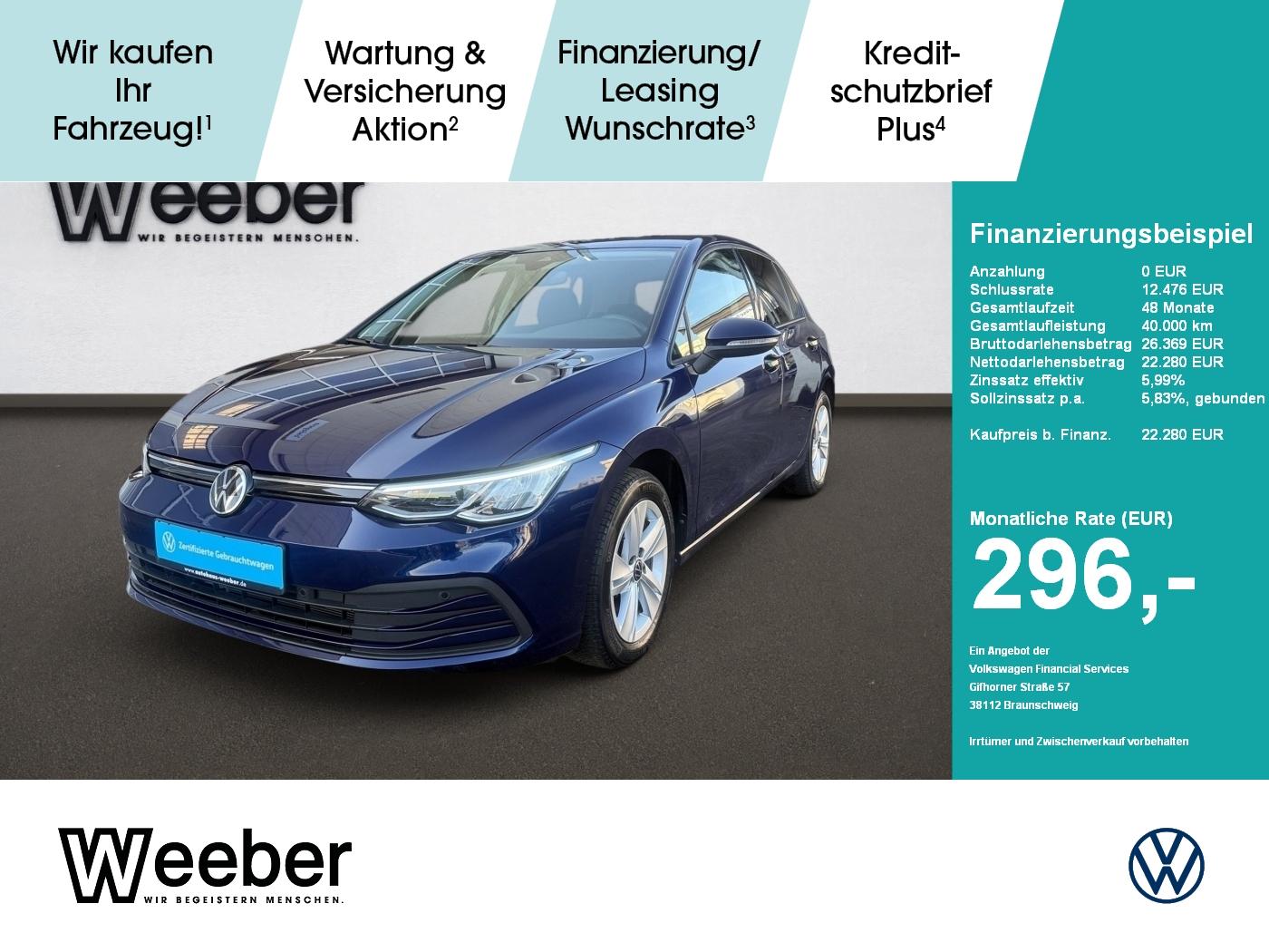 Volkswagen Golf Life * KAMERA*NAVI*LED*ACC*APP CONNECT *