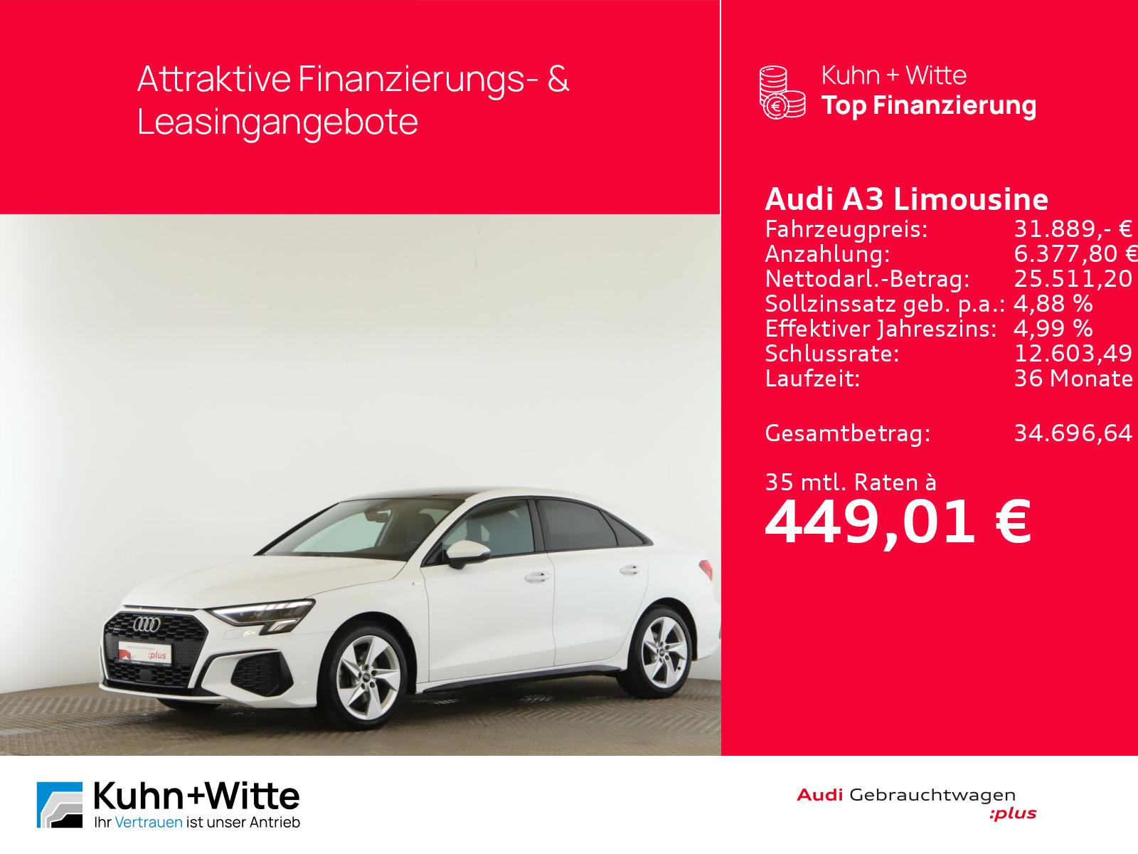 Audi A3 Limousine 40 TDI quattro S line *Pano*B&O*MMI
