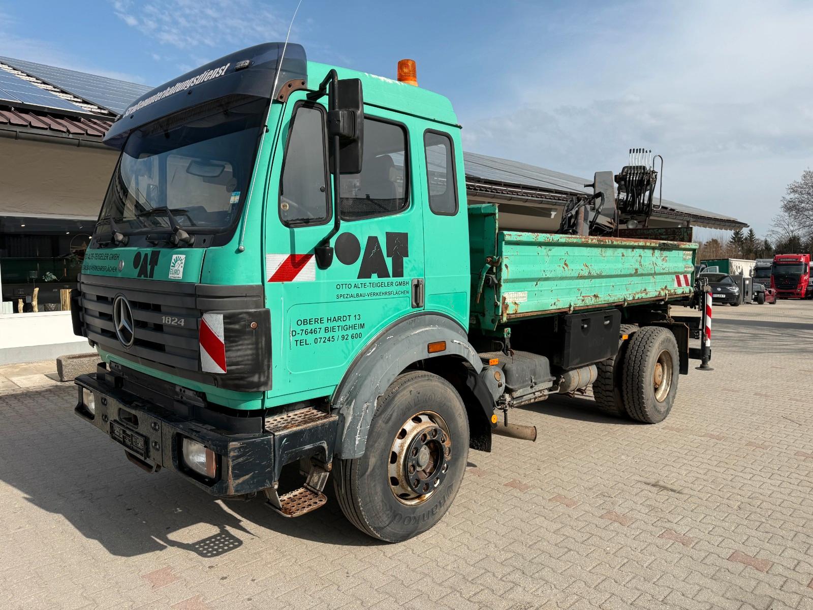 Mercedes-Benz SK 1824 Kipper Kran Meiller